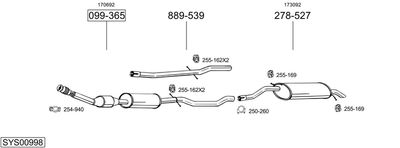 BOSAL SYS00998