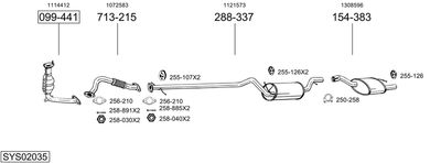 BOSAL SYS02035 BOSAL SYS02035