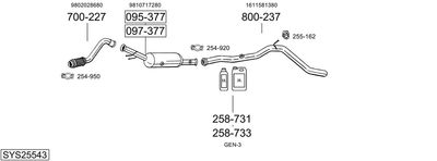 BOSAL SYS25543