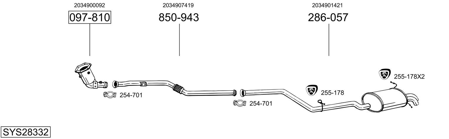 BOSAL SYS28332