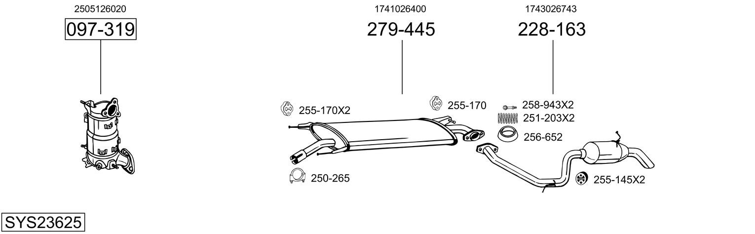 BOSAL SYS23625
