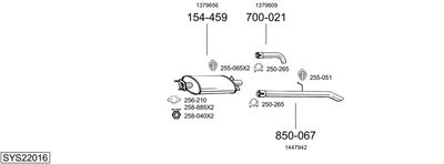 BOSAL SYS22016