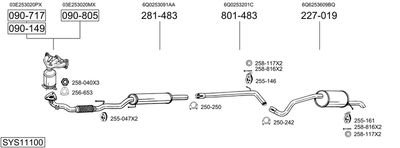 BOSAL SYS11100 BOSAL SYS11100