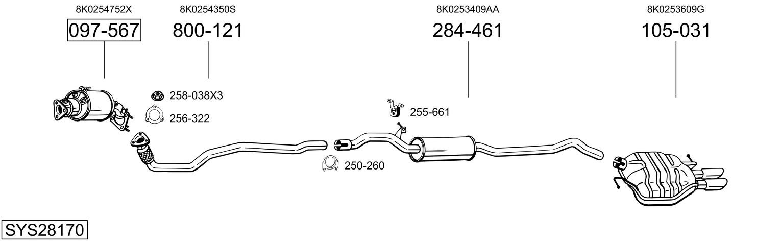 BOSAL SYS28170