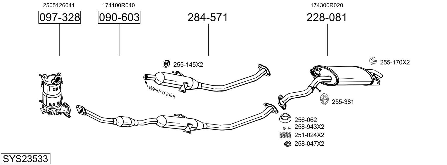 BOSAL SYS23533
