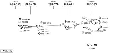 BOSAL SYS02107 BOSAL SYS02107