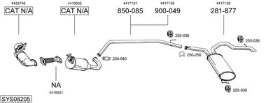 BOSAL SYS08205 BOSAL SYS08205