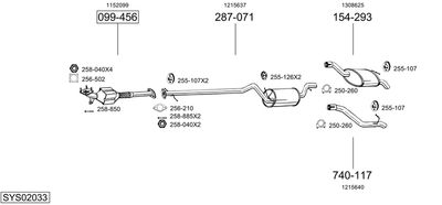 BOSAL SYS02033 BOSAL SYS02033