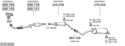 BOSAL SYS12030 BOSAL SYS12030