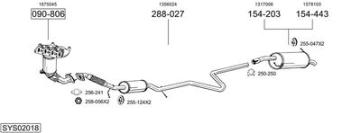 BOSAL SYS02018 BOSAL SYS02018