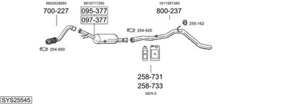 BOSAL SYS25545 BOSAL SYS25545