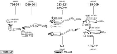 BOSAL SYS18122 BOSAL SYS18122
