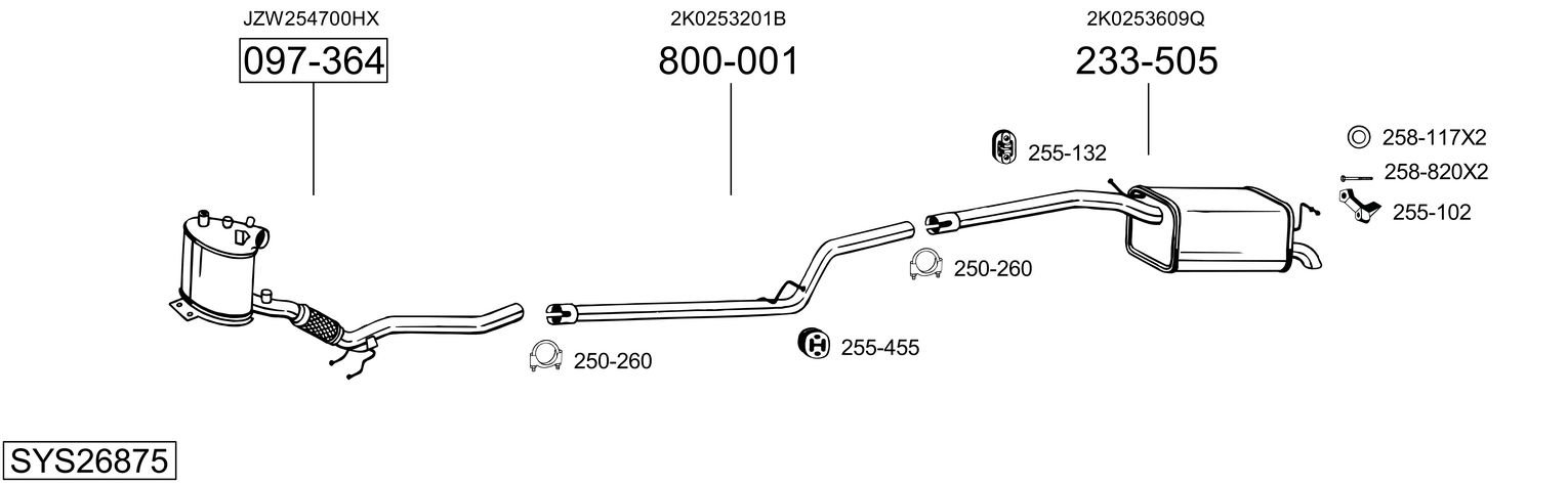 BOSAL SYS26875