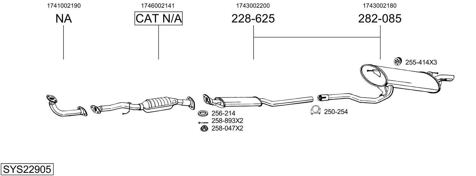 BOSAL SYS22905