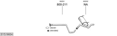 BOSAL SYS16654 BOSAL SYS16654