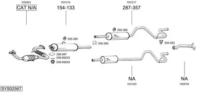 BOSAL SYS02567 BOSAL SYS02567