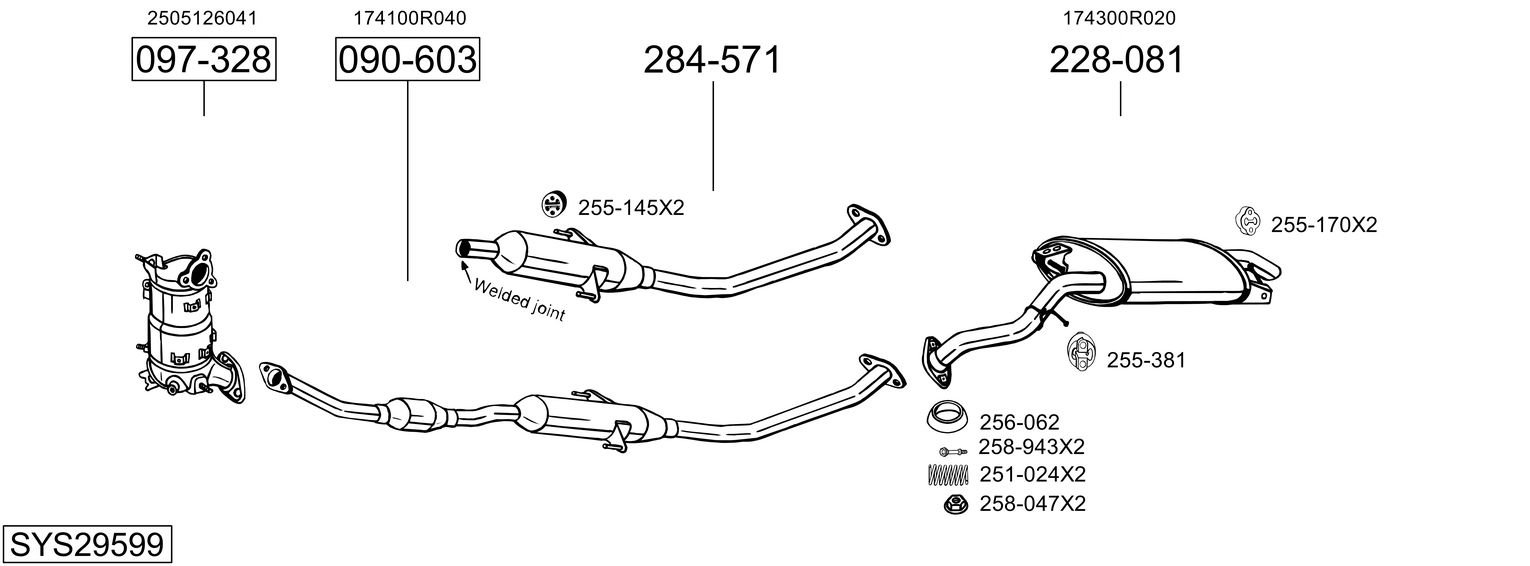 BOSAL SYS29599