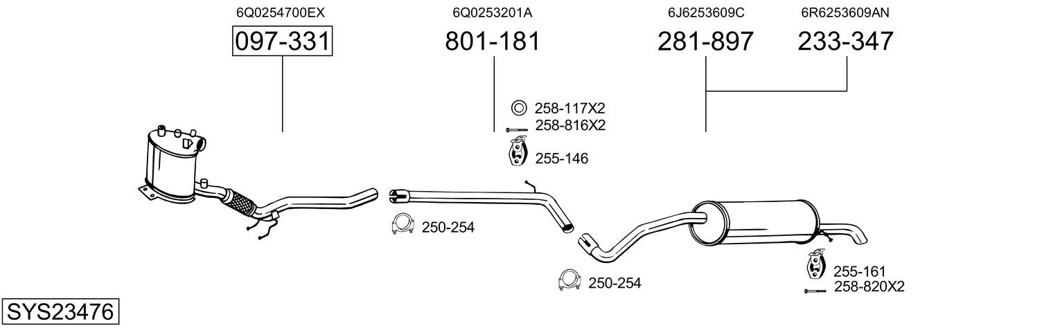 BOSAL SYS23476