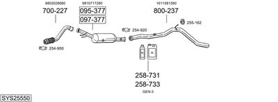BOSAL SYS25550