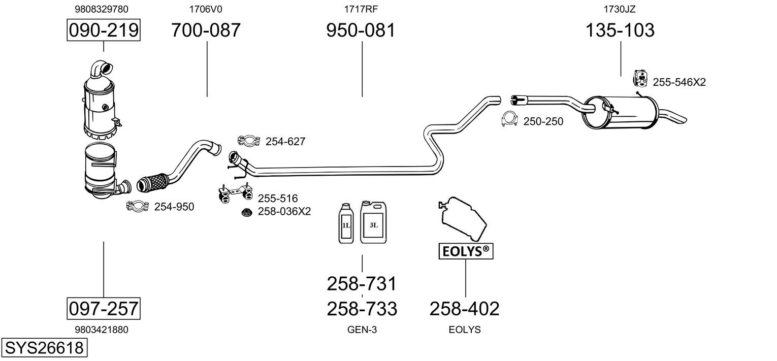 BOSAL SYS26618
