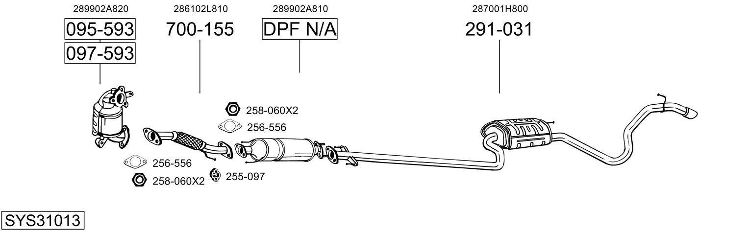 BOSAL SYS31013 BOSAL SYS31013