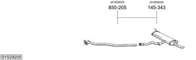 BOSAL SYS29205 BOSAL SYS29205
