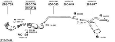 BOSAL SYS05838