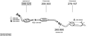 BOSAL SYS15740 BOSAL SYS15740