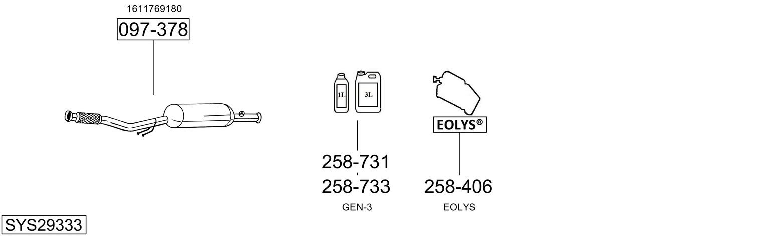 BOSAL SYS29333
