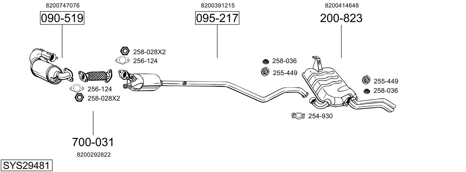 BOSAL SYS29481