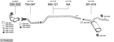 BOSAL SYS08209 BOSAL SYS08209