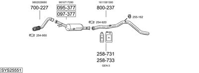 BOSAL SYS25551