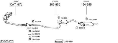 BOSAL SYS02007 BOSAL SYS02007