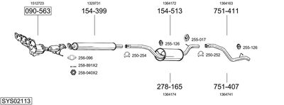 BOSAL SYS02113 BOSAL SYS02113