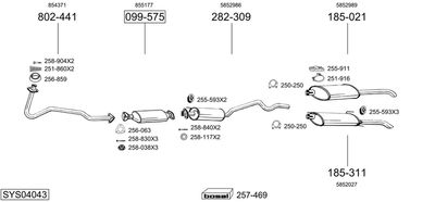 BOSAL SYS04043 BOSAL SYS04043