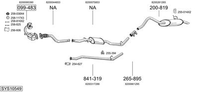 BOSAL SYS10549 BOSAL SYS10549