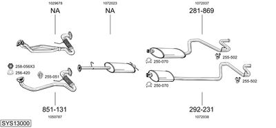 BOSAL SYS13000 BOSAL SYS13000