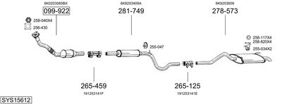 BOSAL SYS15612