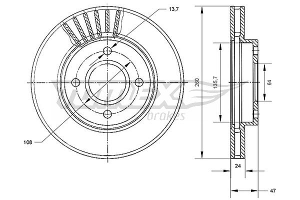 TOMEX Brakes TX 70-43