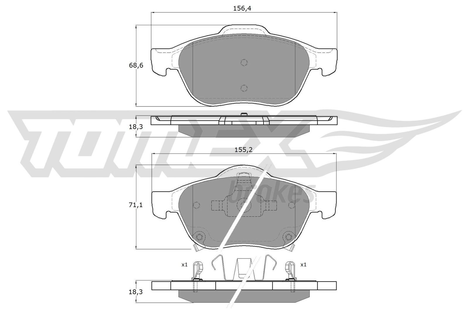 TOMEX Brakes TX 13-64