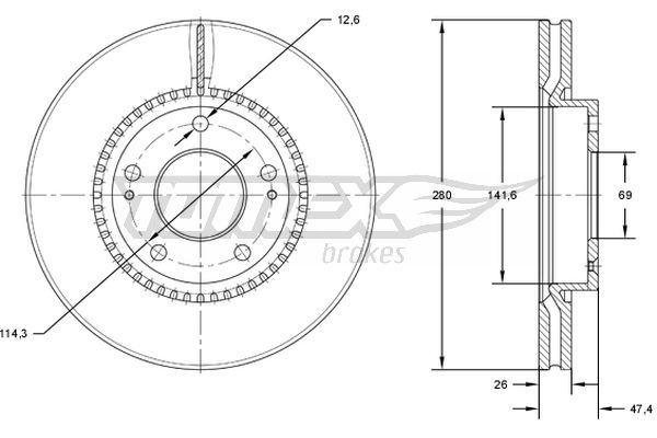 TOMEX Brakes TX 71-35