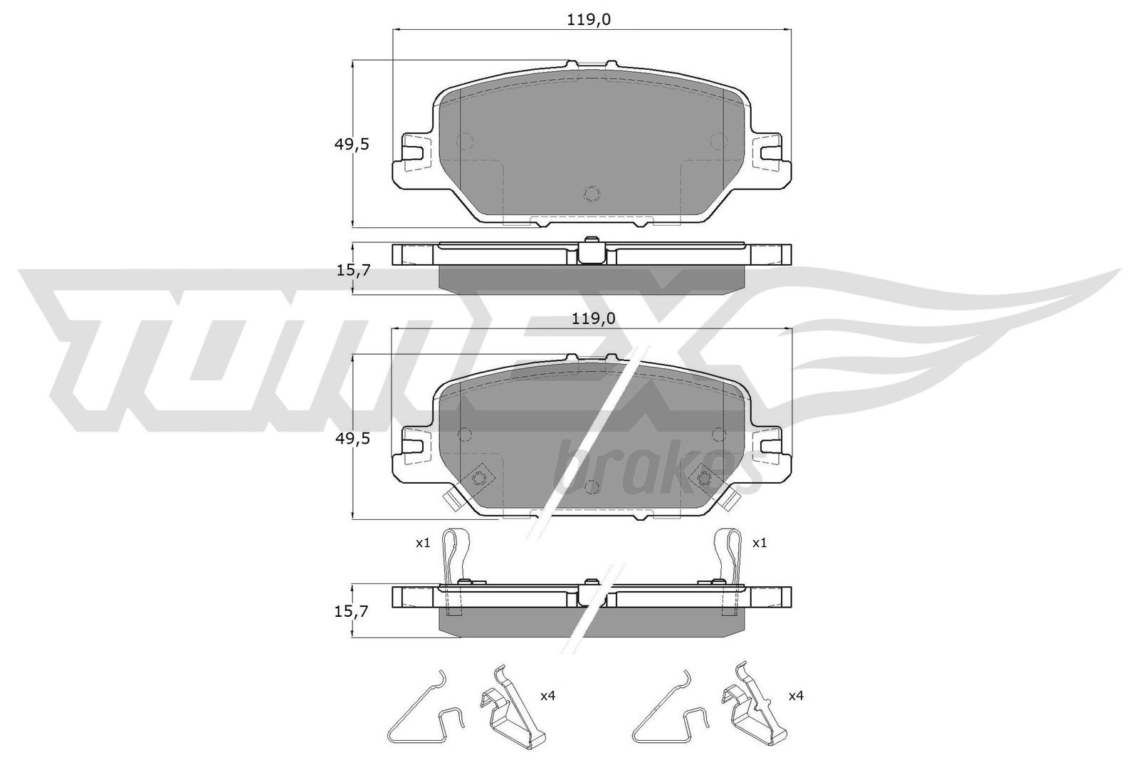 TOMEX Brakes TX 19-66