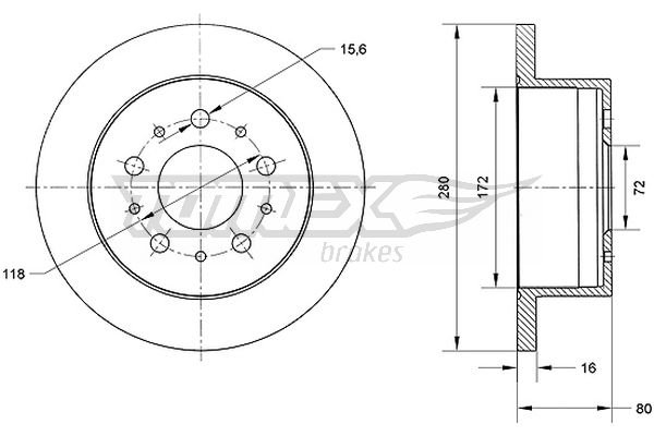 TOMEX Brakes TX 70-61