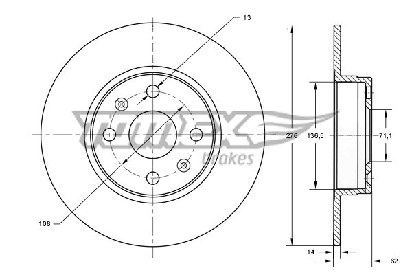 TOMEX Brakes TX 73-67