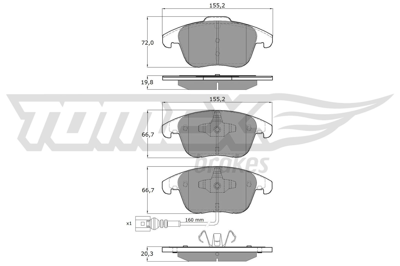 TOMEX Brakes TX 15-82