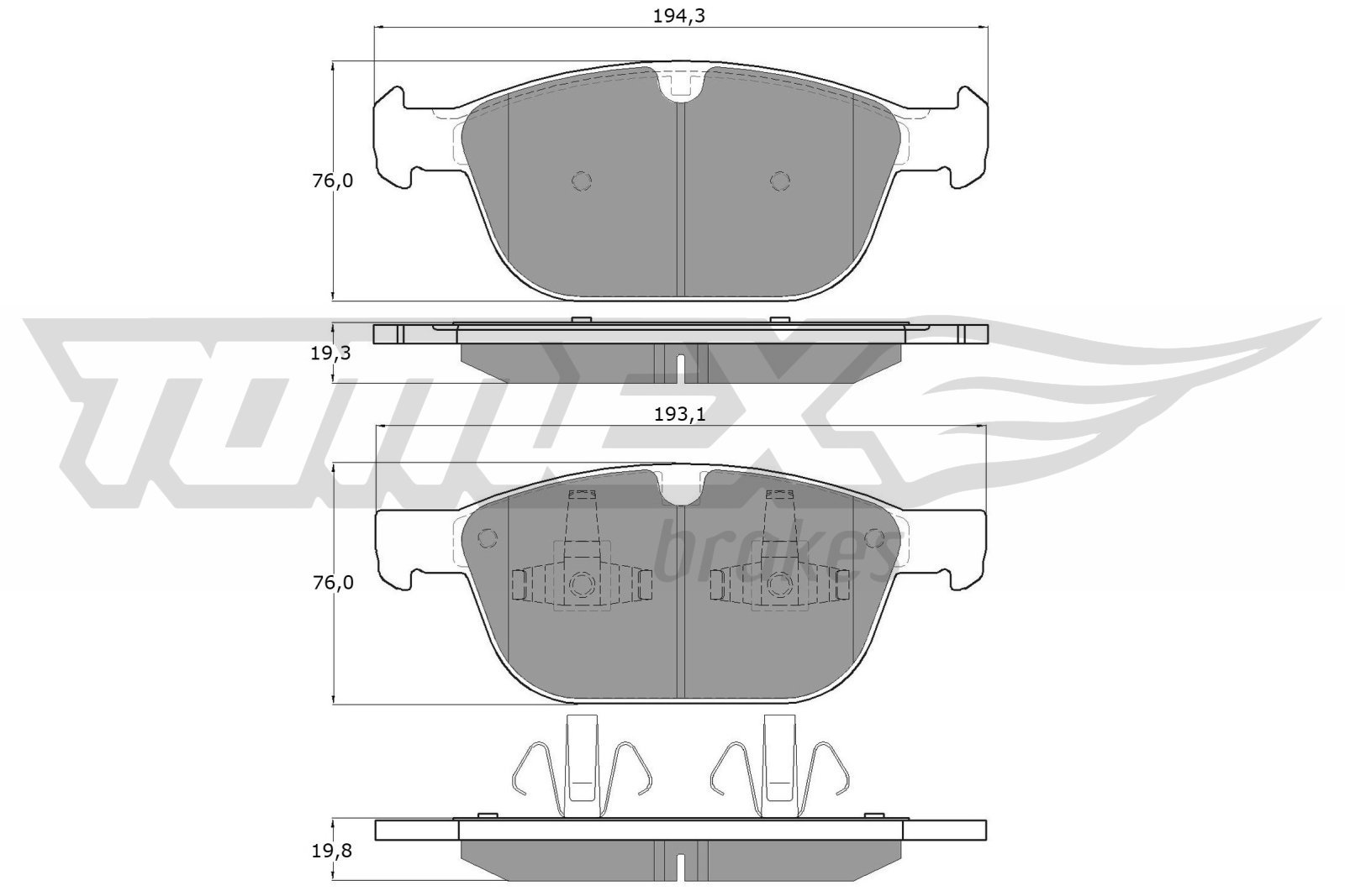 TOMEX Brakes TX 16-57