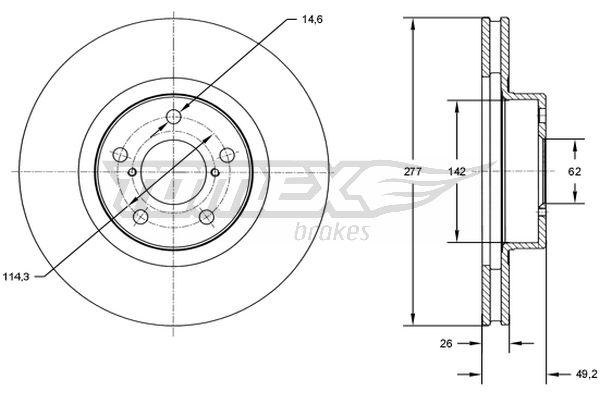 TOMEX Brakes TX 72-83