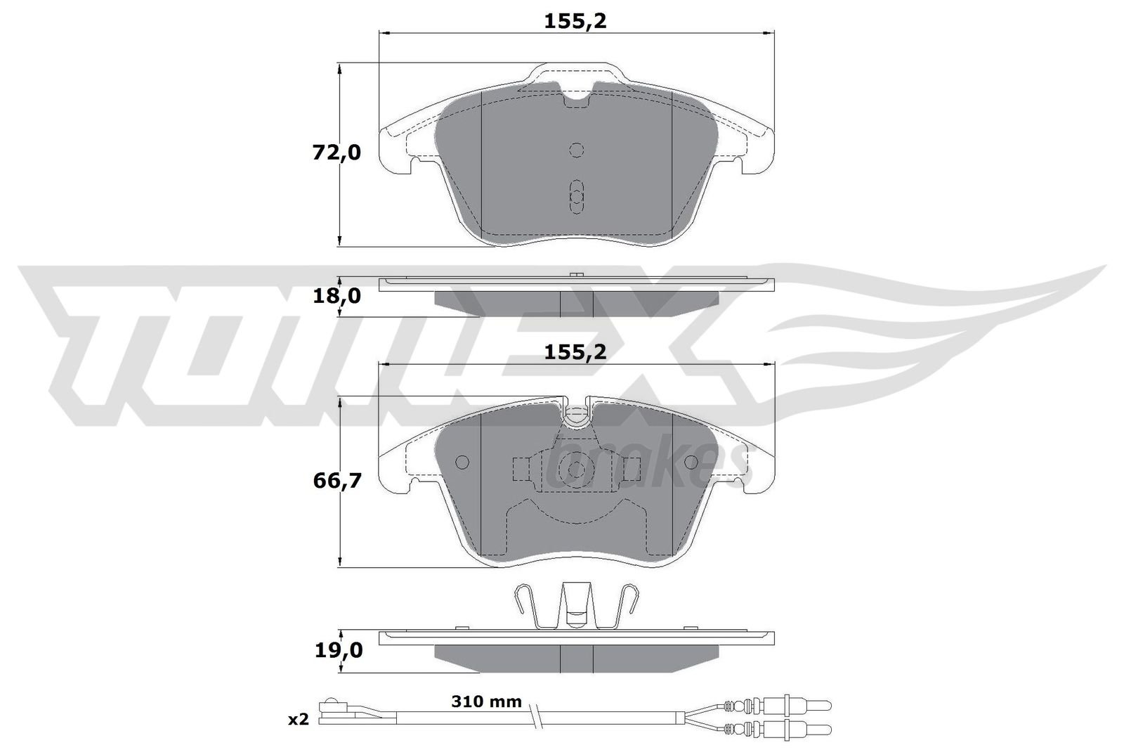 TOMEX Brakes TX 16-55