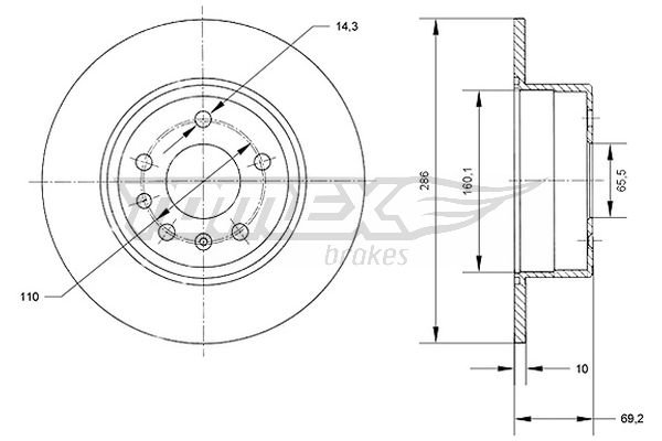 TOMEX Brakes TX 70-49