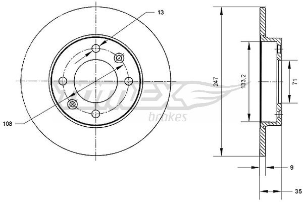 TOMEX Brakes TX 70-58